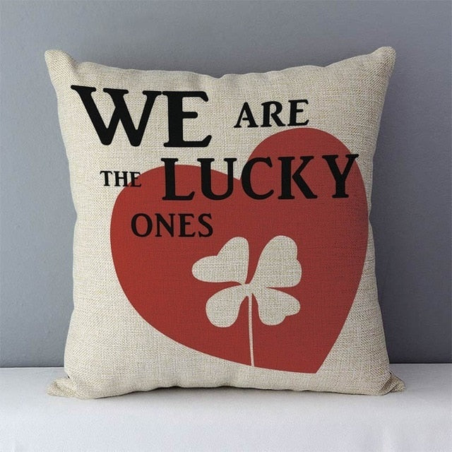 Popular phrase words printed couch