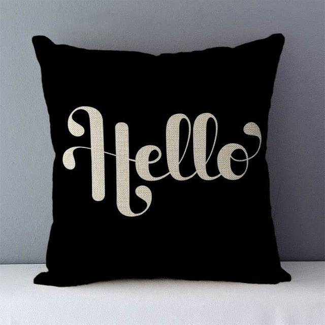 Popular phrase words printed couch
