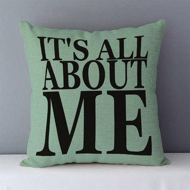 Popular phrase words printed couch
