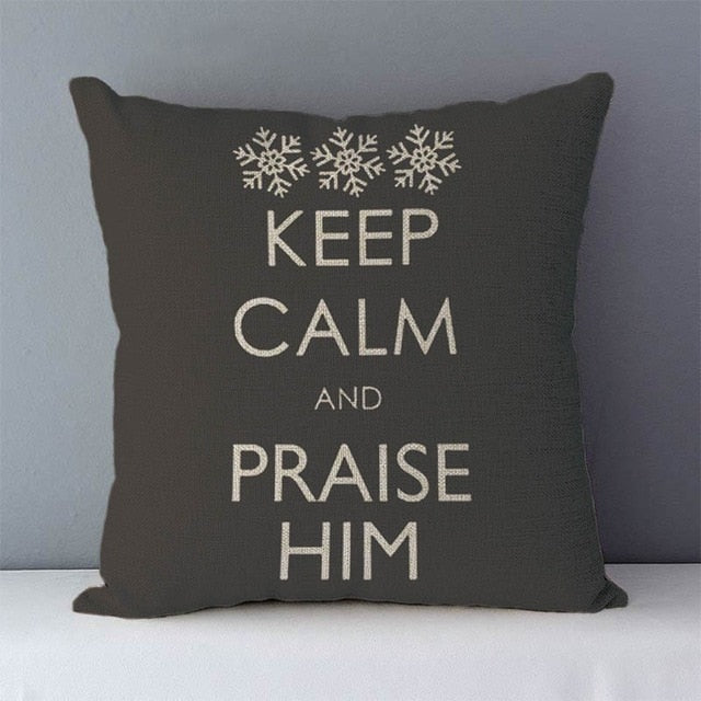 Popular phrase words printed couch