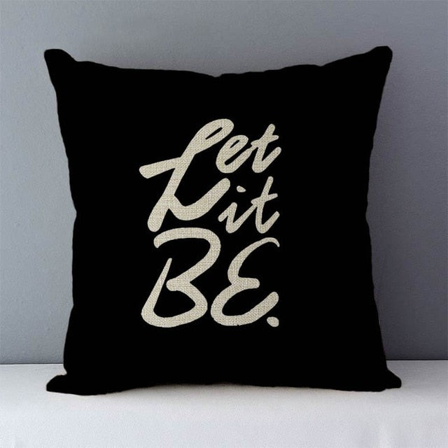 Popular phrase words printed couch