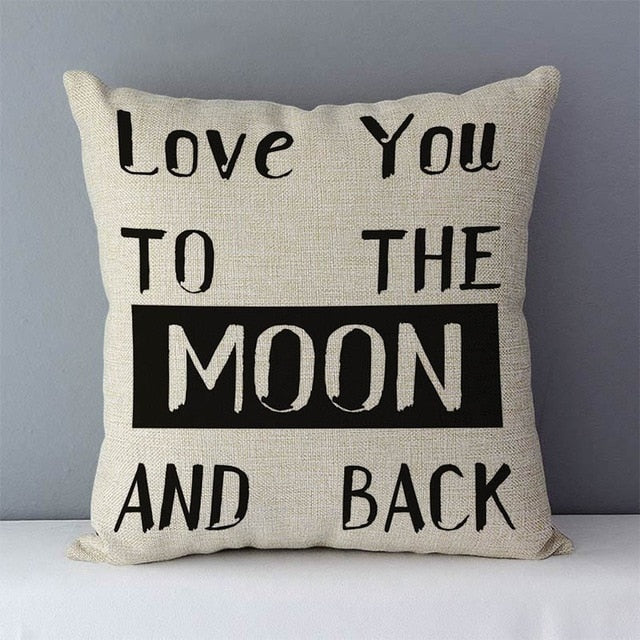 Popular phrase words printed couch