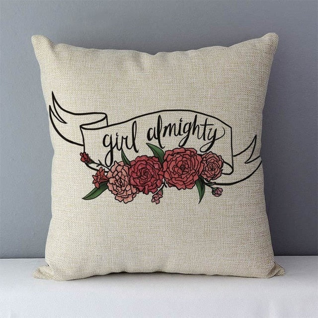 Popular phrase words printed couch