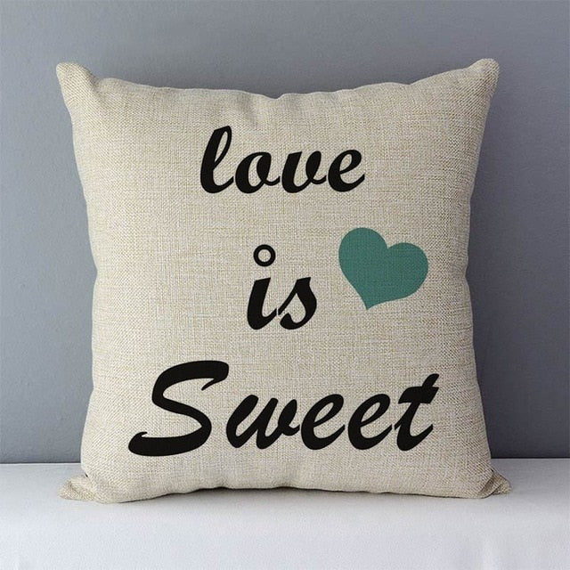 Popular phrase words printed couch