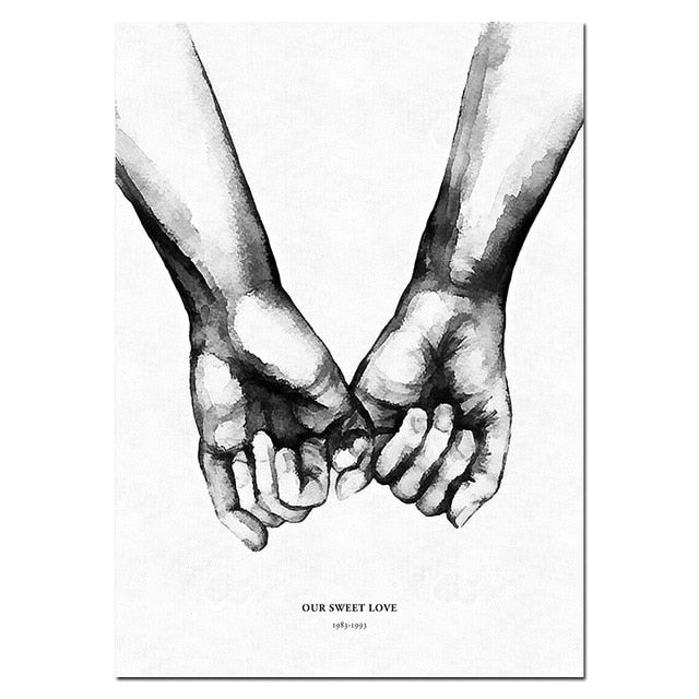Sweet Love Wall Art Canvas Poster Painting