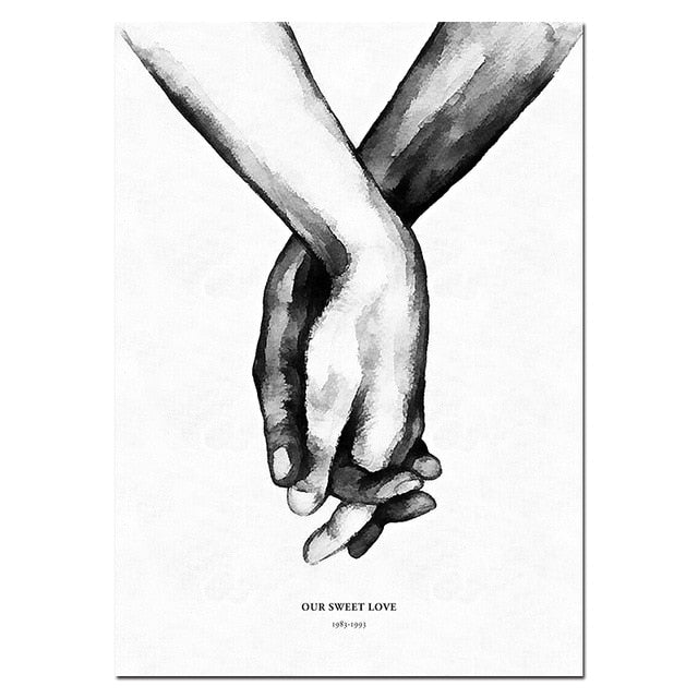 Sweet Love Wall Art Canvas Poster Painting