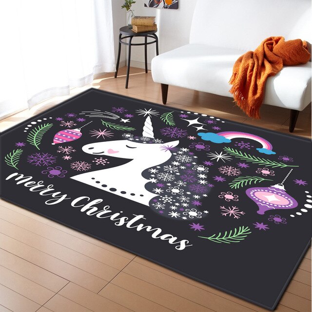 Unicorn 3D Printed Carpet Cartoon Child Bedroom