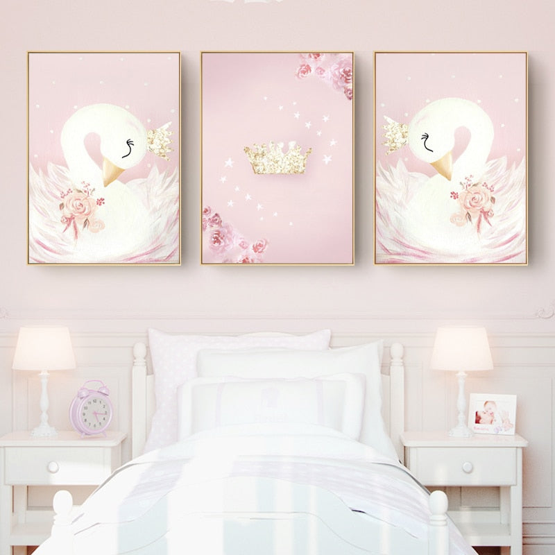 Baby Girl Nursery Wall Art Painting