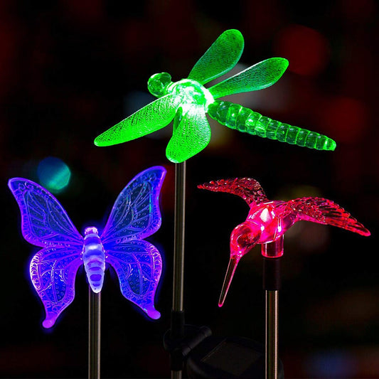 Multicolor led Solar Stake Lights Outdoor Lawn Lamps