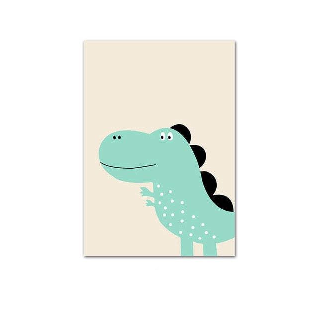 Cute Cartoon Baby Animal Art Print