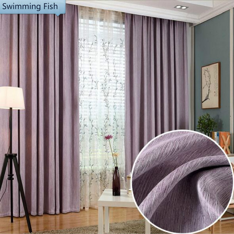 Solid Blackout Curtain Home Deco Bedroom