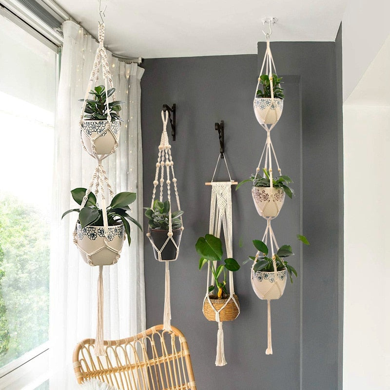 Macrame Plant Hanger Flower Pot