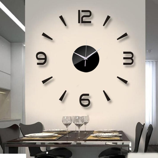 New 3D Wall Clock Mirror Wall Stickers