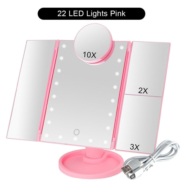 Touch screen makeup mirror