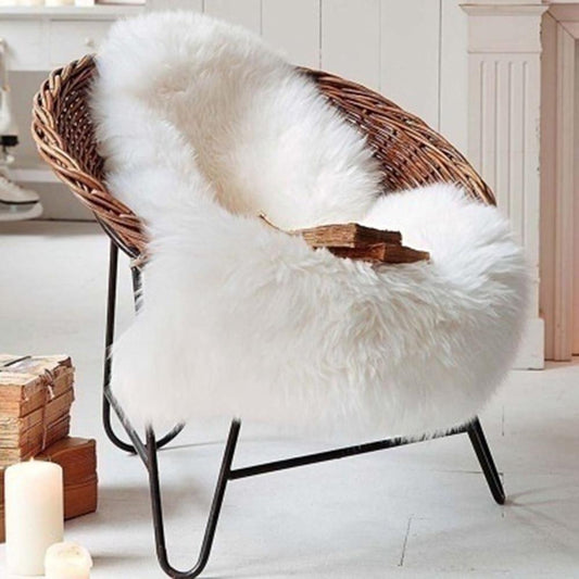 White Soft Artificial Sheepskin Carpet