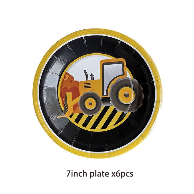 Vehicle Party Decorations Tableware Set
