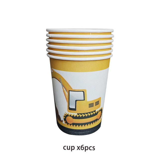 Vehicle Party Decorations Tableware Set