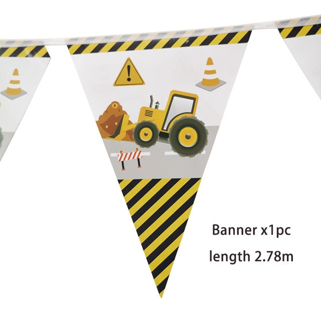 Vehicle Party Decorations Tableware Set