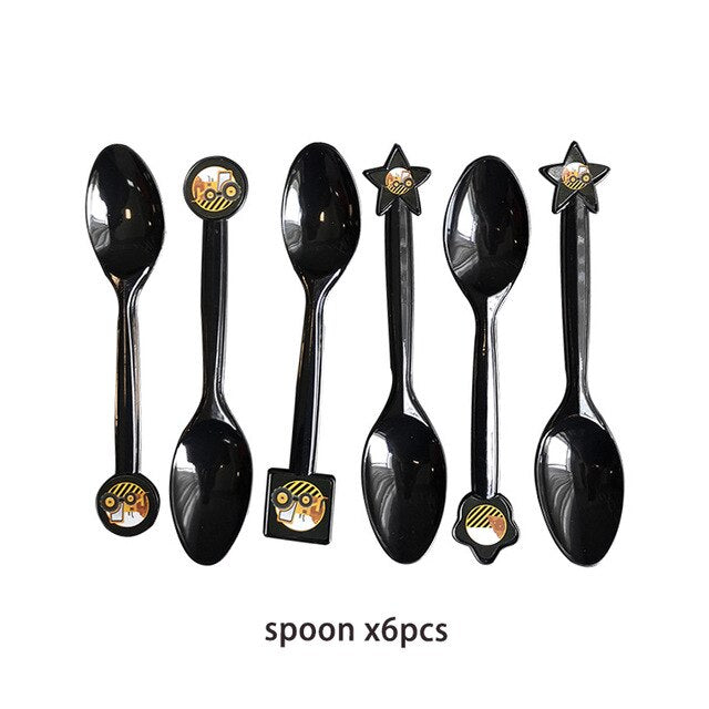 Vehicle Party Decorations Tableware Set