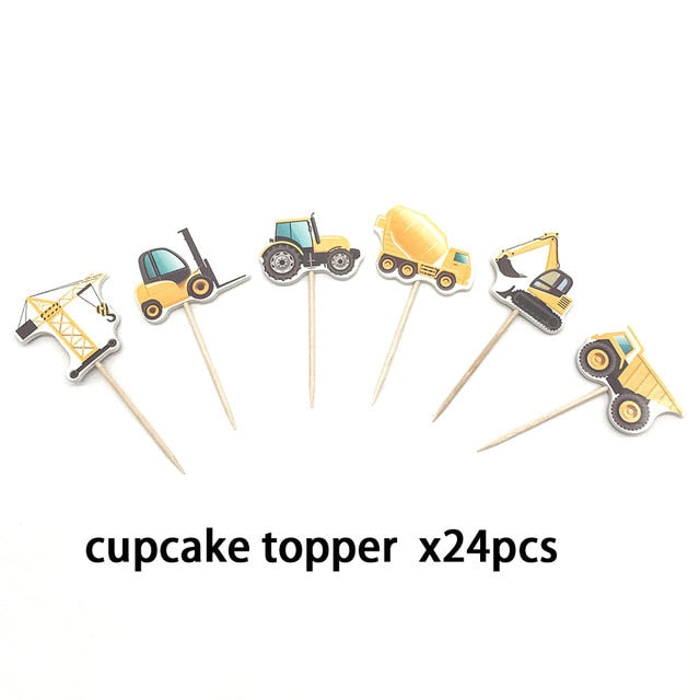 Vehicle Party Decorations Tableware Set