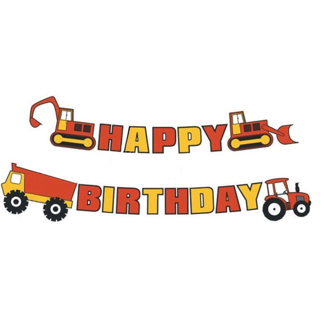 Vehicle Party Decorations Tableware Set