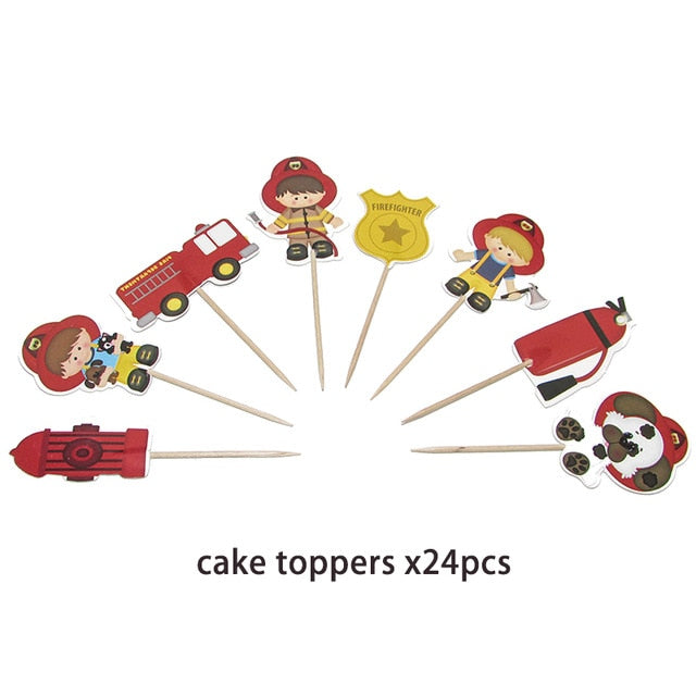 Vehicle Party Decorations Tableware Set