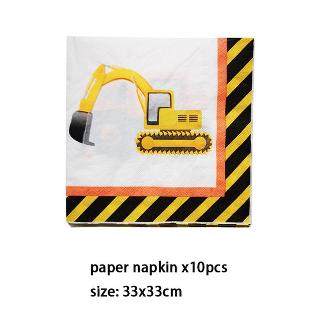 Vehicle Party Decorations Tableware Set