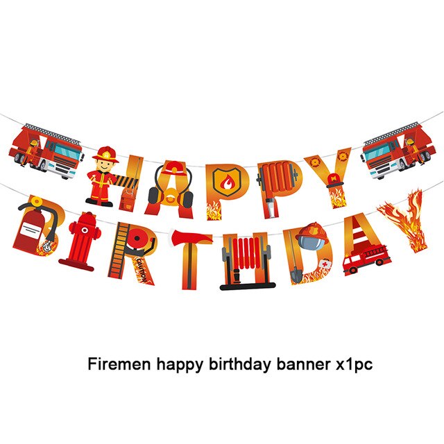 Vehicle Party Decorations Tableware Set