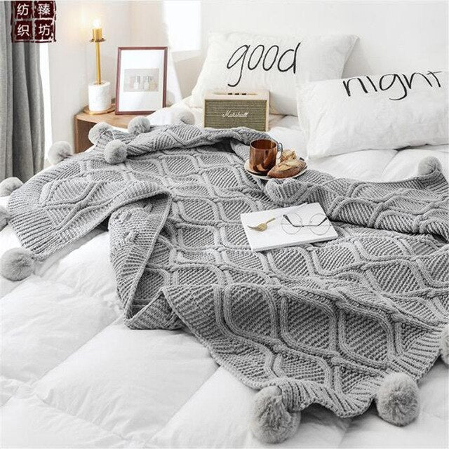 Knitted Blanket Sofa Throw Blankets