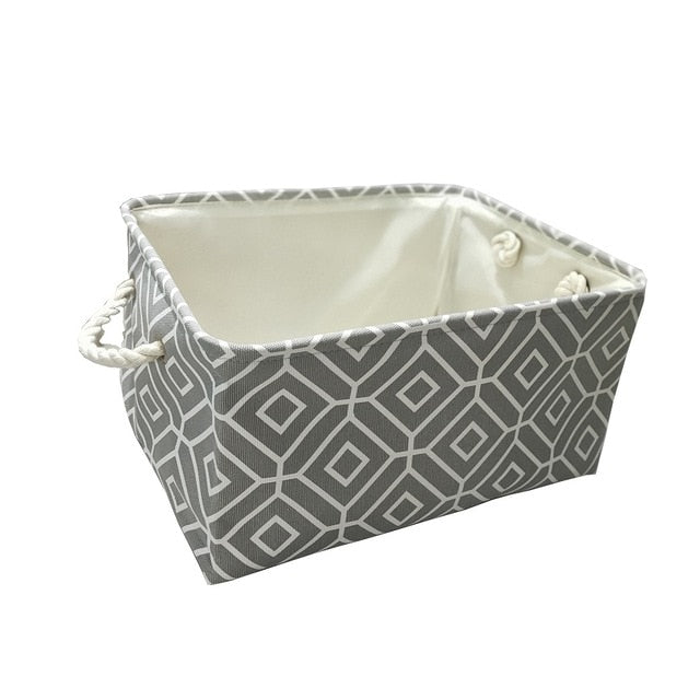 Cube Canvas Fabric Storage Basket