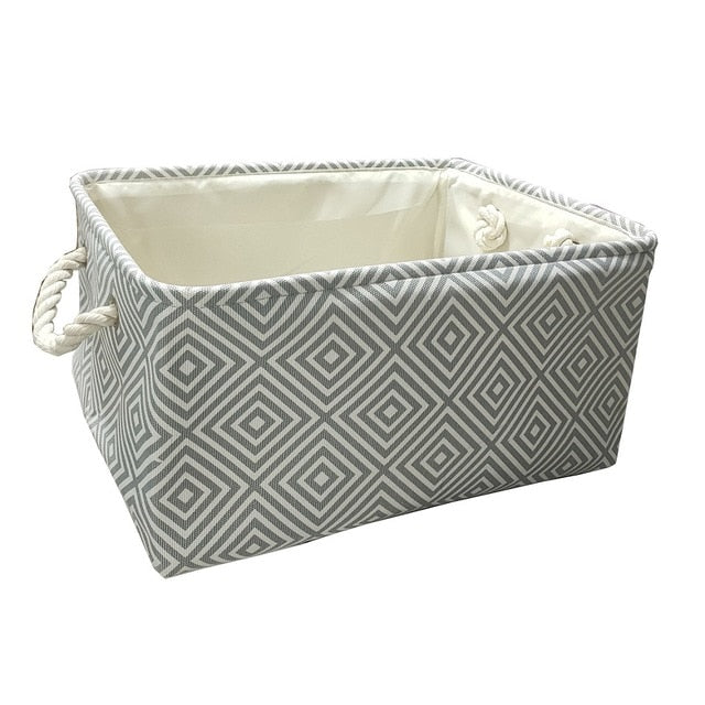 Cube Canvas Fabric Storage Basket