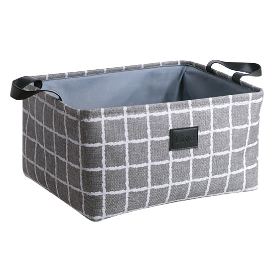 Cube Canvas Fabric Storage Basket