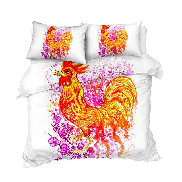 Chicken Duvet Cover With Pillowcase