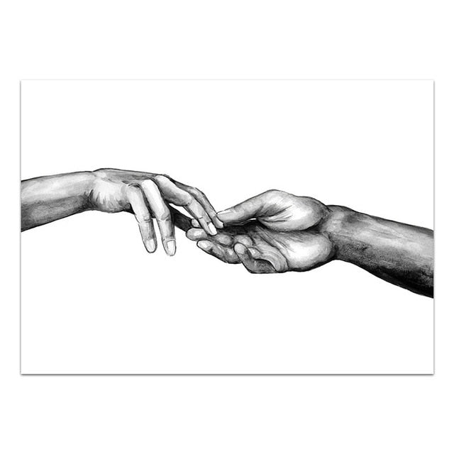 Romantic Hand In Hand Canvas Painting