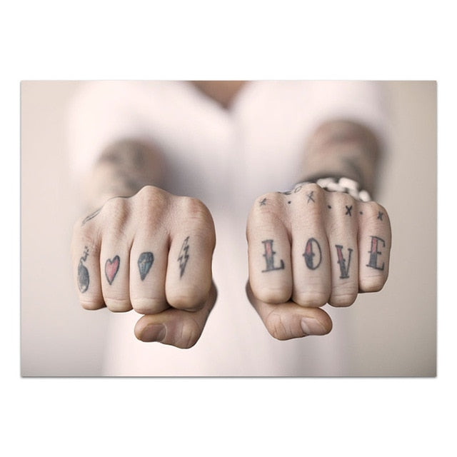 Romantic Hand In Hand Canvas Painting