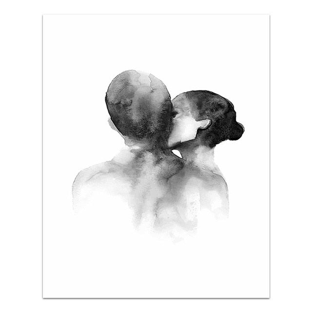 Romantic Hand In Hand Canvas Painting