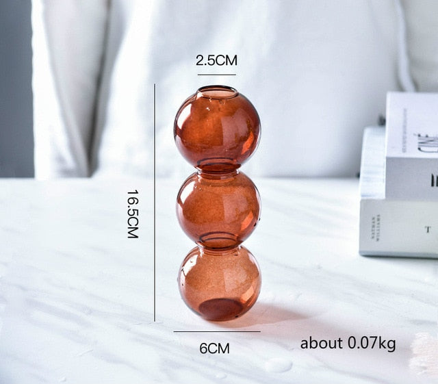 Creative Glass Bubble Vase Flower Art