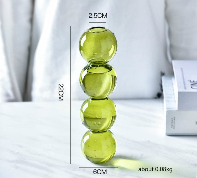 Creative Glass Bubble Vase Flower Art
