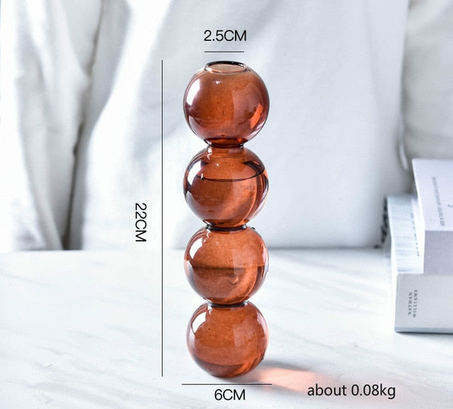 Creative Glass Bubble Vase Flower Art