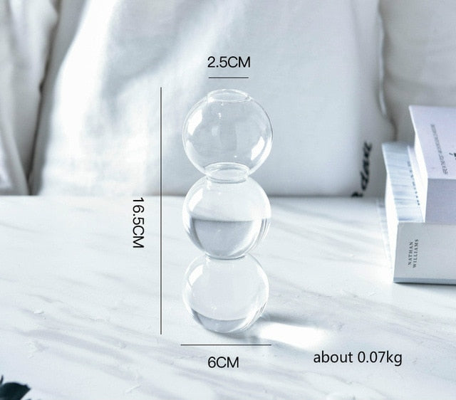 Creative Glass Bubble Vase Flower Art