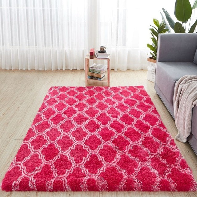 Fashion Fluffy Non-slip Mixed Dyed Carpet