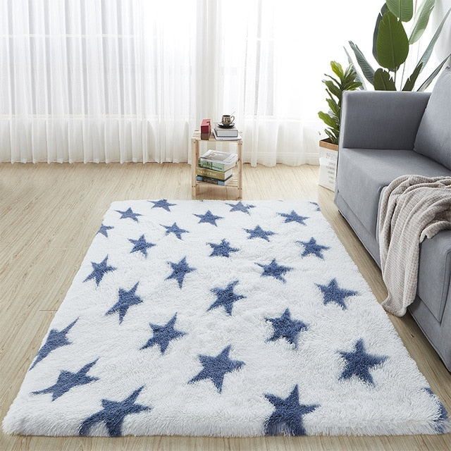 Fashion Fluffy Non-slip Mixed Dyed Carpet