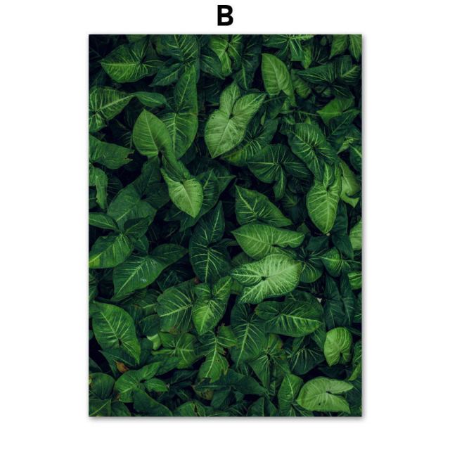 Green Forest Leaves Fog Mountain Quotes Wall Art