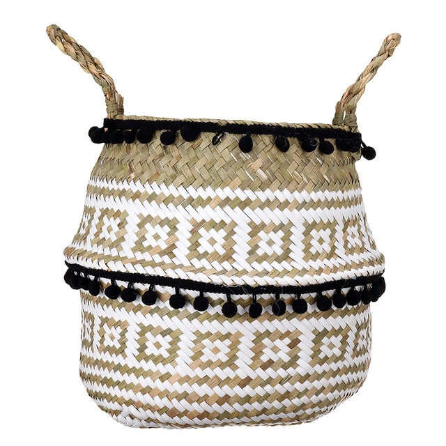 Seagrass Woven Storage Plant Hanging Baskets