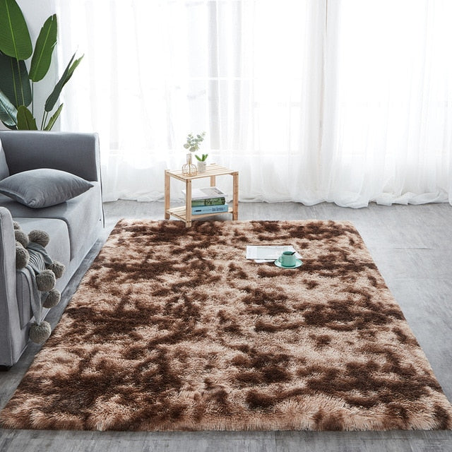 Beautiful Shaggy Alfombra Tie-dye Carpet