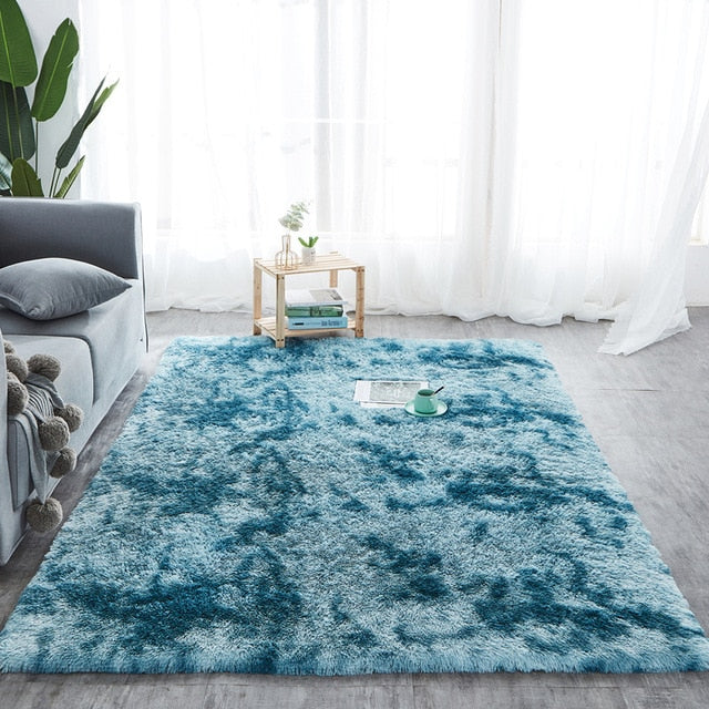 Beautiful Shaggy Alfombra Tie-dye Carpet