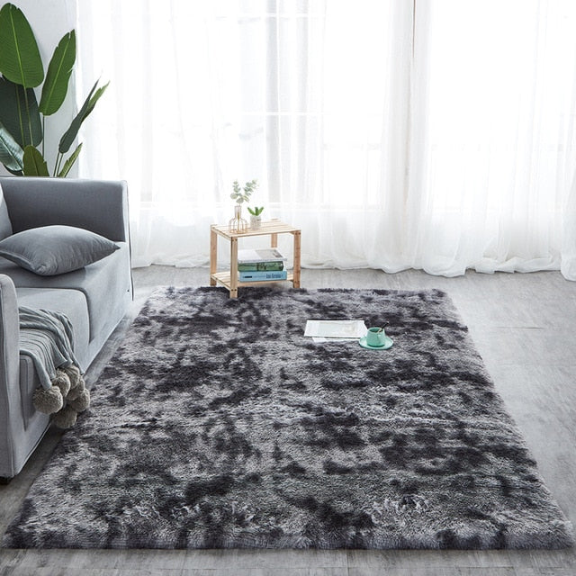 Beautiful Shaggy Alfombra Tie-dye Carpet