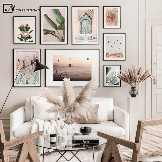 Canvas Print Protea Flower Balloon Wall Art Painting