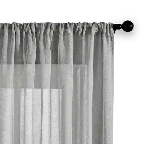 Solid Color Cheap Sheer Curtains