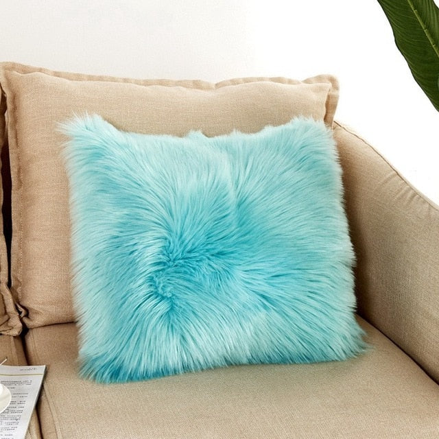 Soft Luxury Faux Fur Throw Pillowcase
